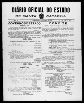 Diário Oficial do Estado de Santa Catarina. Ano 5. N° 1347 de 09/11/1938
