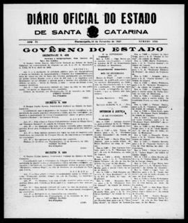 Diário Oficial do Estado de Santa Catarina. Ano 6. N° 1705 de 19/02/1940