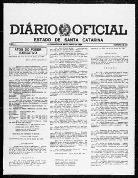 Diário Oficial do Estado de Santa Catarina. Ano 51. N° 12492 de 26/06/1984