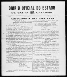 Diário Oficial do Estado de Santa Catarina. Ano 5. N° 1181 de 09/04/1938