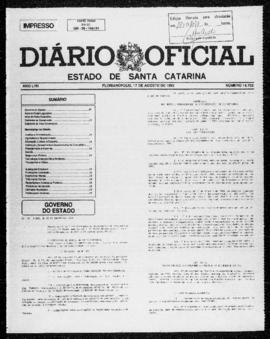 Diário Oficial do Estado de Santa Catarina. Ano 58. N° 14753 de 17/08/1993