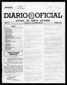 Diário Oficial do Estado de Santa Catarina. Ano 56. N° 14276 de 11/09/1991