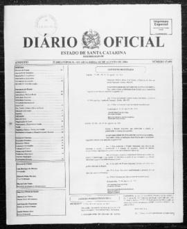 Diário Oficial do Estado de Santa Catarina. Ano 71. N° 17450 de 04/08/2004