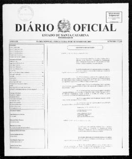 Diário Oficial do Estado de Santa Catarina. Ano 70. N° 17249 de 30/09/2003
