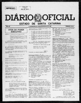 Diário Oficial do Estado de Santa Catarina. Ano 53. N° 13151 de 23/02/1987