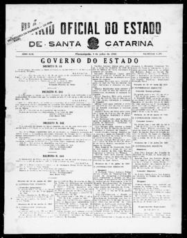 Diário Oficial do Estado de Santa Catarina. Ano 19. N° 4691 de 04/07/1952