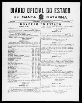 Diário Oficial do Estado de Santa Catarina. Ano 20. N° 4988 de 25/09/1953
