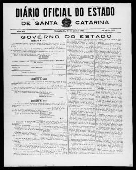 Diário Oficial do Estado de Santa Catarina. Ano 12. N° 2958 de 10/04/1945