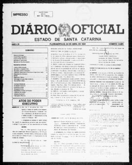 Diário Oficial do Estado de Santa Catarina. Ano 61. N° 14905 de 04/04/1994