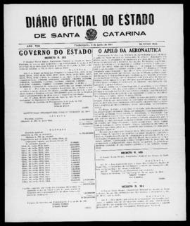 Diário Oficial do Estado de Santa Catarina. Ano 8. N° 2025 de 03/06/1941