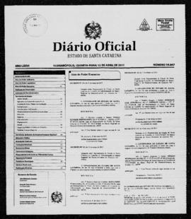 Diário Oficial do Estado de Santa Catarina. Ano 76. N° 19067 de 13/04/2011