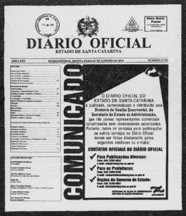 Diário Oficial do Estado de Santa Catarina. Ano 75. N° 18762 de 07/01/2010