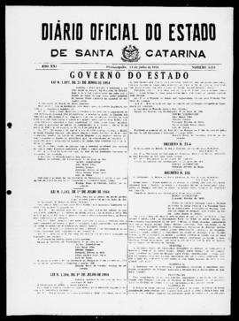 Diário Oficial do Estado de Santa Catarina. Ano 21. N° 5174 de 14/07/1954