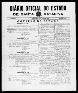 Diário Oficial do Estado de Santa Catarina. Ano 13. N° 3284 de 13/08/1946