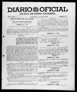 Diário Oficial do Estado de Santa Catarina. Ano 27. N° 6633 de 31/08/1960
