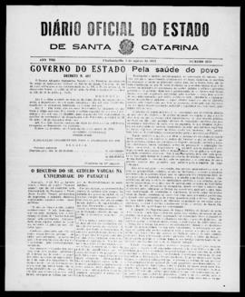 Diário Oficial do Estado de Santa Catarina. Ano 8. N° 2070 de 05/08/1941