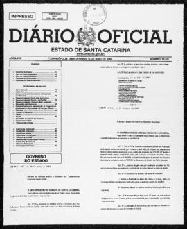 Diário Oficial do Estado de Santa Catarina. Ano 67. N° 16411 de 12/05/2000