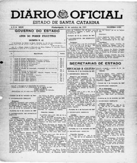 Diário Oficial do Estado de Santa Catarina. Ano 24. Nº 5964 de 21/10/1957
