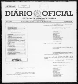 Diário Oficial do Estado de Santa Catarina. Ano 68. N° 16641 de 17/04/2001