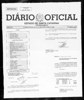 Diário Oficial do Estado de Santa Catarina. Ano 69. N° 16879 de 05/04/2002