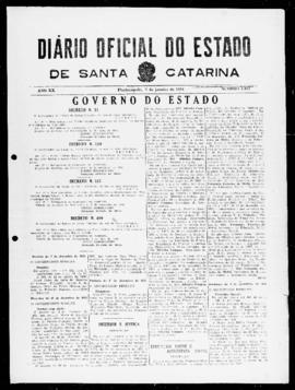 Diário Oficial do Estado de Santa Catarina. Ano 20. N° 5052 de 07/01/1954