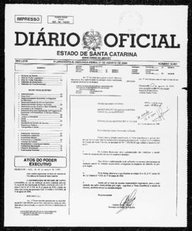 Diário Oficial do Estado de Santa Catarina. Ano 67. N° 16481 de 21/08/2000
