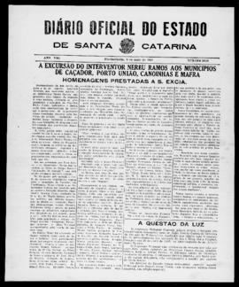 Diário Oficial do Estado de Santa Catarina. Ano 8. N° 2008 de 09/05/1941