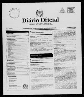 Diário Oficial do Estado de Santa Catarina. Ano 77. N° 19183 de 29/09/2011