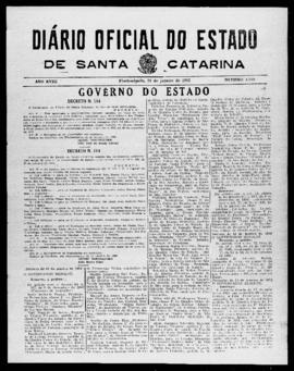 Diário Oficial do Estado de Santa Catarina. Ano 18. N° 4589 de 29/01/1952