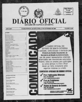 Diário Oficial do Estado de Santa Catarina. Ano 75. N° 18696 de 23/09/2009