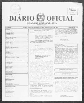 Diário Oficial do Estado de Santa Catarina. Ano 70. N° 17218 de 18/08/2003