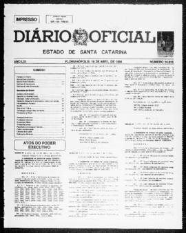 Diário Oficial do Estado de Santa Catarina. Ano 61. N° 14915 de 18/04/1994