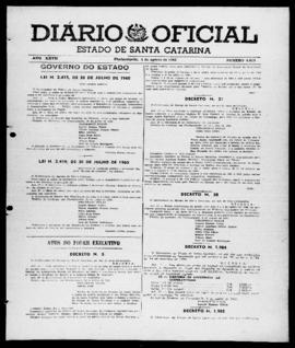 Diário Oficial do Estado de Santa Catarina. Ano 27. N° 6615 de 04/08/1960