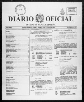 Diário Oficial do Estado de Santa Catarina. Ano 72. N° 17946 de 15/08/2006