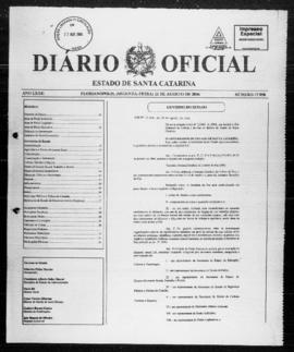 Diário Oficial do Estado de Santa Catarina. Ano 72. N° 17950 de 21/08/2006.Parte 1