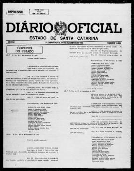 Diário Oficial do Estado de Santa Catarina. Ano 52. N° 12854 de 11/12/1985
