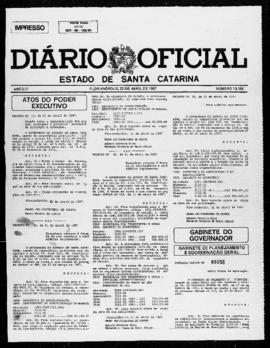 Diário Oficial do Estado de Santa Catarina. Ano 53. N° 13189 de 22/04/1987
