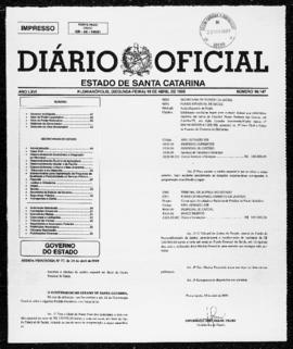 Diário Oficial do Estado de Santa Catarina. Ano 66. N° 16147 de 19/04/1999