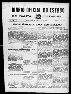Diário Oficial do Estado de Santa Catarina. Ano 3. N° 852 de 11/02/1937