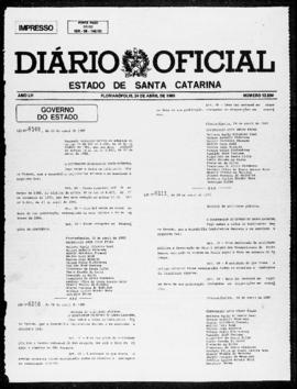 Diário Oficial do Estado de Santa Catarina. Ano 52. N° 12694 de 24/04/1985