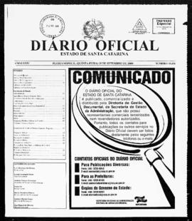 Diário Oficial do Estado de Santa Catarina. Ano 74. N° 18454 de 25/09/2008