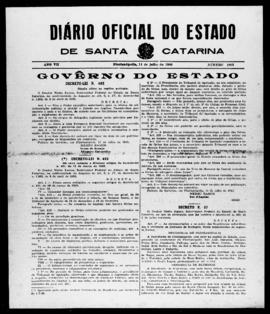 Diário Oficial do Estado de Santa Catarina. Ano 7. N° 1803 de 11/07/1940