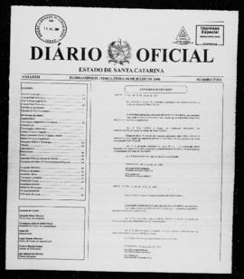 Diário Oficial do Estado de Santa Catarina. Ano 72. N° 17916 de 04/07/2006