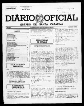 Diário Oficial do Estado de Santa Catarina. Ano 56. N° 14270 de 03/09/1991