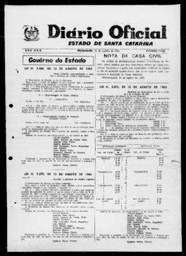 Diário Oficial do Estado de Santa Catarina. Ano 30. N° 7354 de 14/08/1963