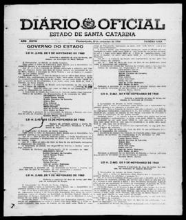 Diário Oficial do Estado de Santa Catarina. Ano 27. N° 6684 de 18/11/1960