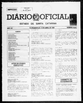 Diário Oficial do Estado de Santa Catarina. Ano 61. N° 14911 de 12/04/1994