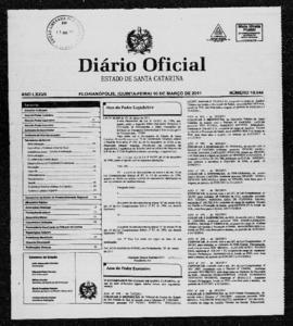 Diário Oficial do Estado de Santa Catarina. Ano 76. N° 19044 de 10/03/2011