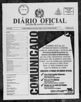 Diário Oficial do Estado de Santa Catarina. Ano 75. N° 18694 de 21/09/2009