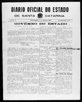 Diário Oficial do Estado de Santa Catarina. Ano 5. N° 1204 de 12/05/1938